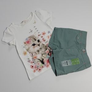 Carter's H&M shorts 4 t-shirt 2-4y outfit set